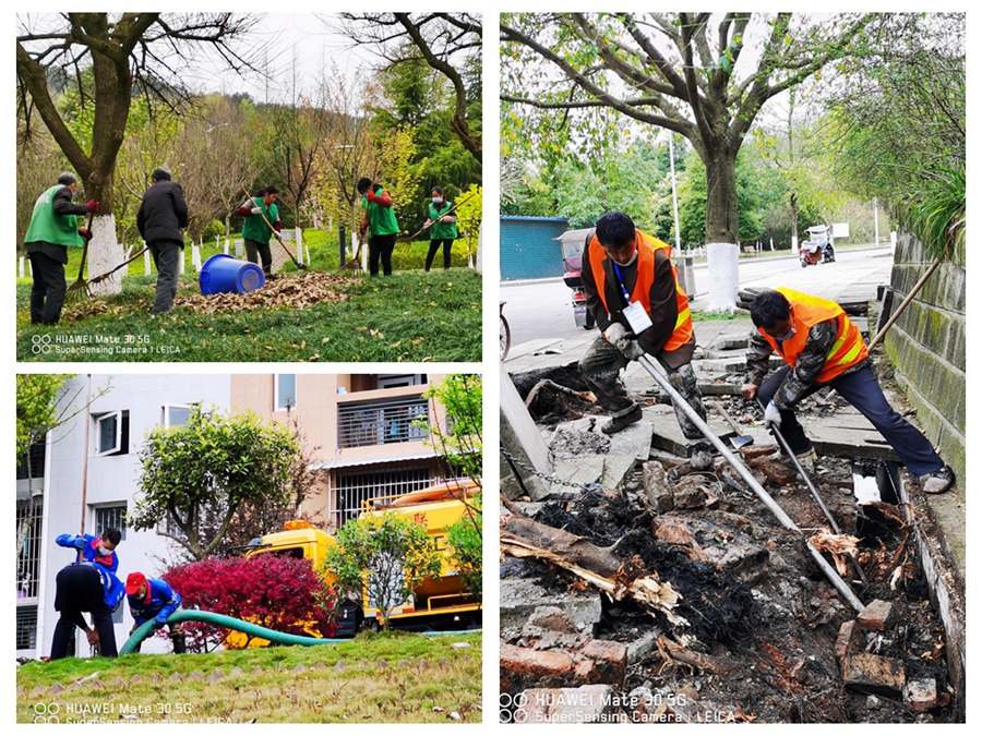 响应号召，积极行动，学校开展爱国卫生运动“周末卫生大扫除”活动