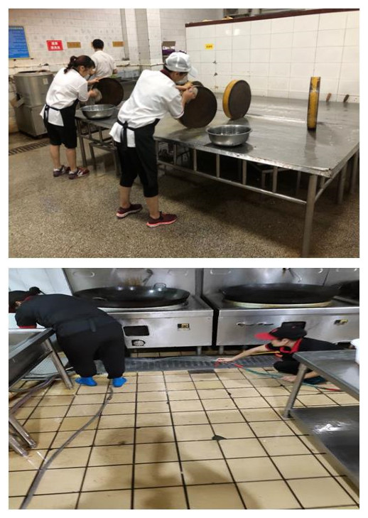 饮食服务中心开展食堂大扫除
