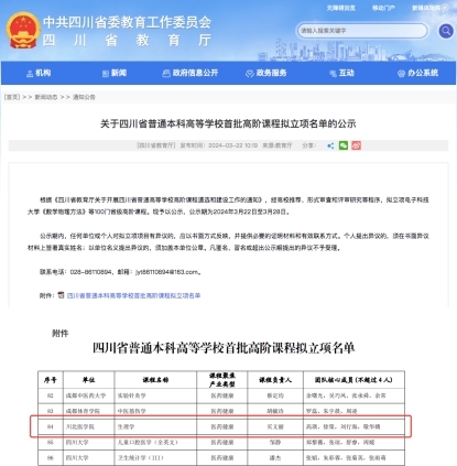 我校买文丽老师课程进入首批省级高阶课程立项公示