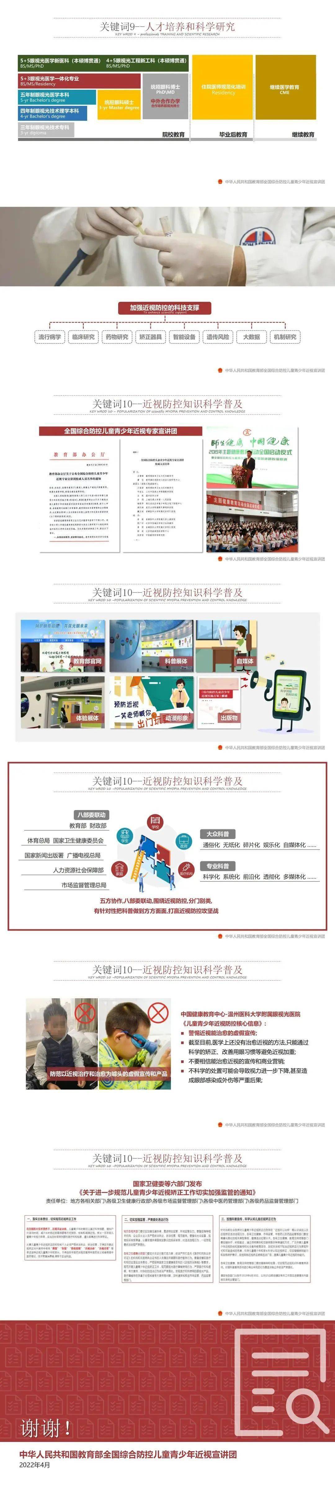 教育部持续深化近视防控教育行政部门宣讲团宣讲课件