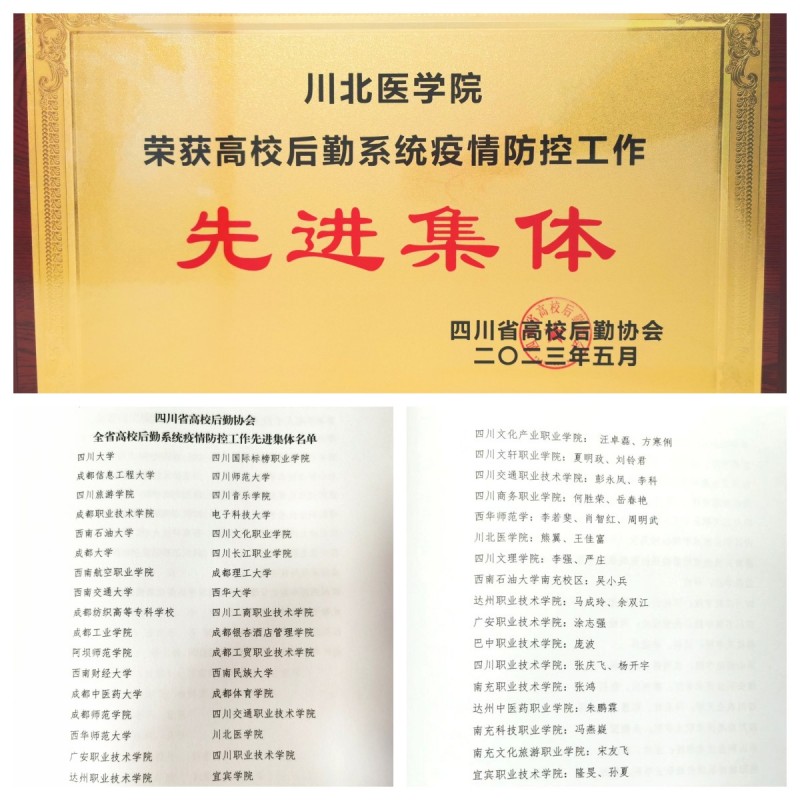 我校荣获全省高校后勤系统疫情防控工作先进集体称号