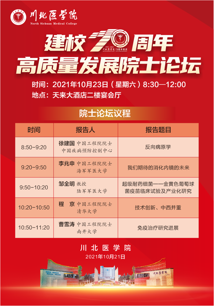 建校70周年高质量发展院士论坛