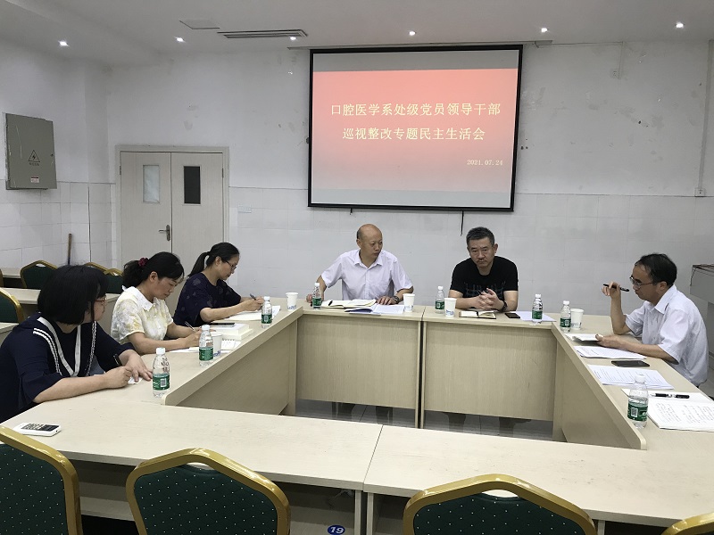 雷军同志指导口腔医学系召开系处级党员领导干部 巡视整改专题民主生活会