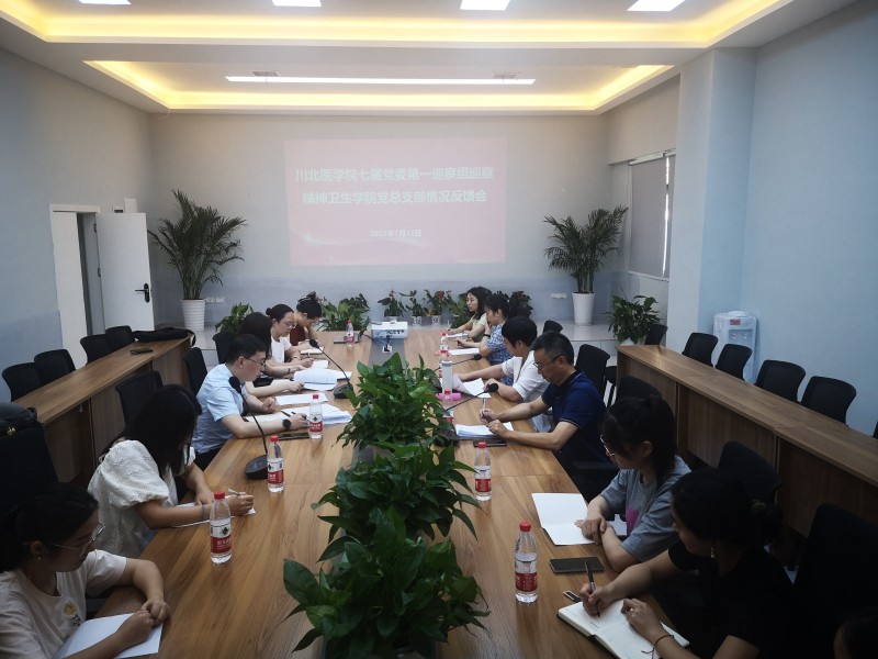 学校党委第六轮巡察第一巡察组巡察精神卫生学院 党总支部情况反馈会召开