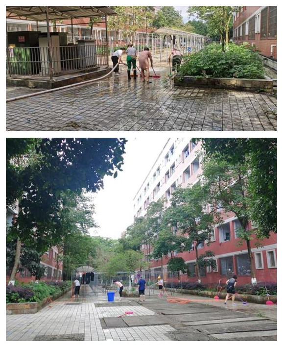 学生公寓管理中心积极做好公区卫生清洁工作