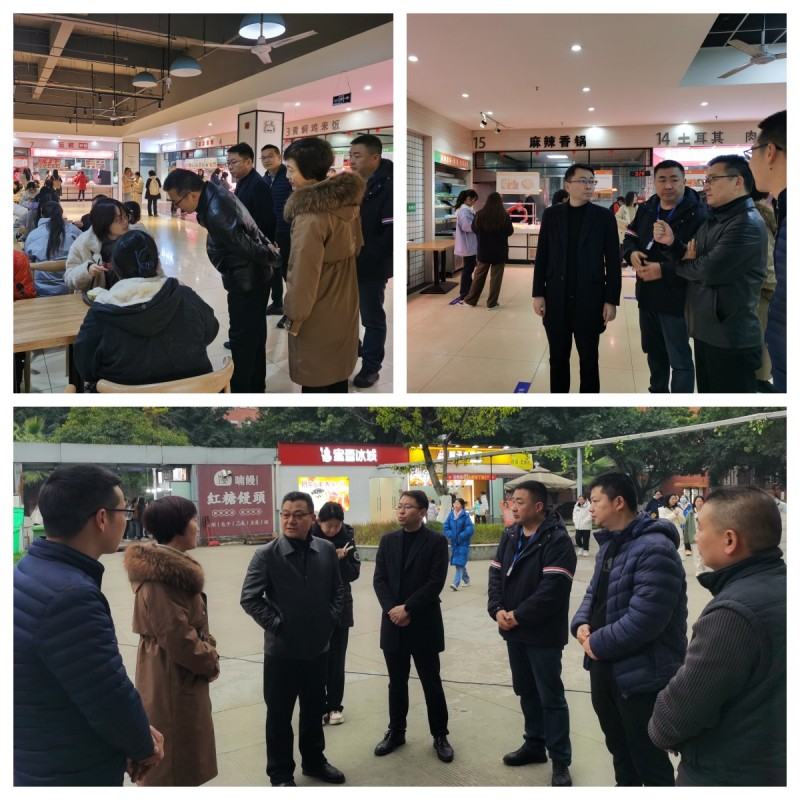 校领导检查高坪校区各项工程改造项目和后勤管理服务保障工作