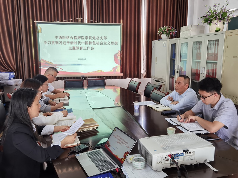 中西医结合临床医学院党总支召开学习贯彻习近平新时代中国特色社会主义思想主题教育工作会