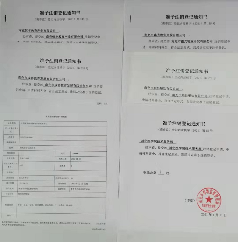 国有资产管理处顺利完成我校历史遗留的6家校办企业注销工作