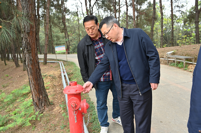 学校领导深入学校松林山实地排查整治安全隐患