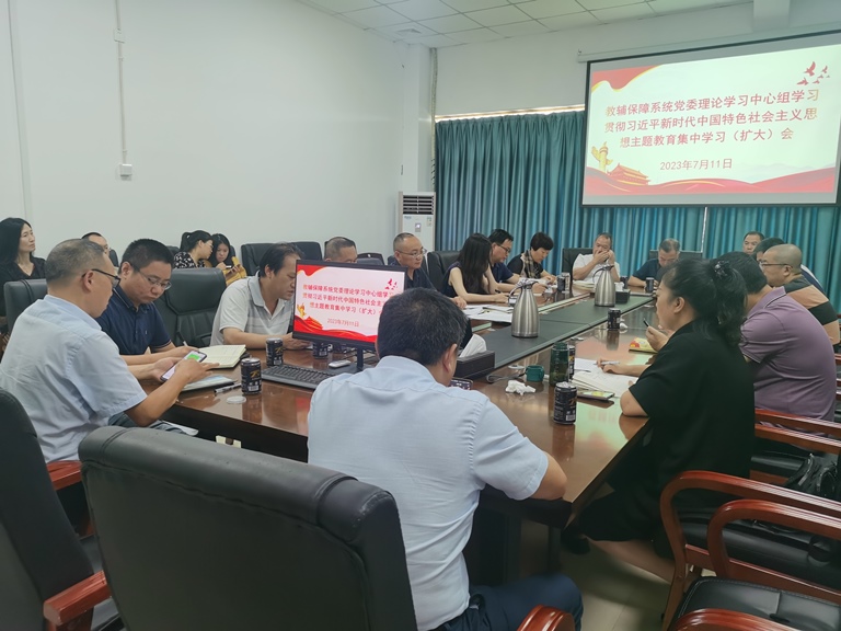 教辅保障系统党委召开理论学习中心组主题教育集中学习(扩大)会 传达学习习近平总书记系列重要讲话重要指示精神