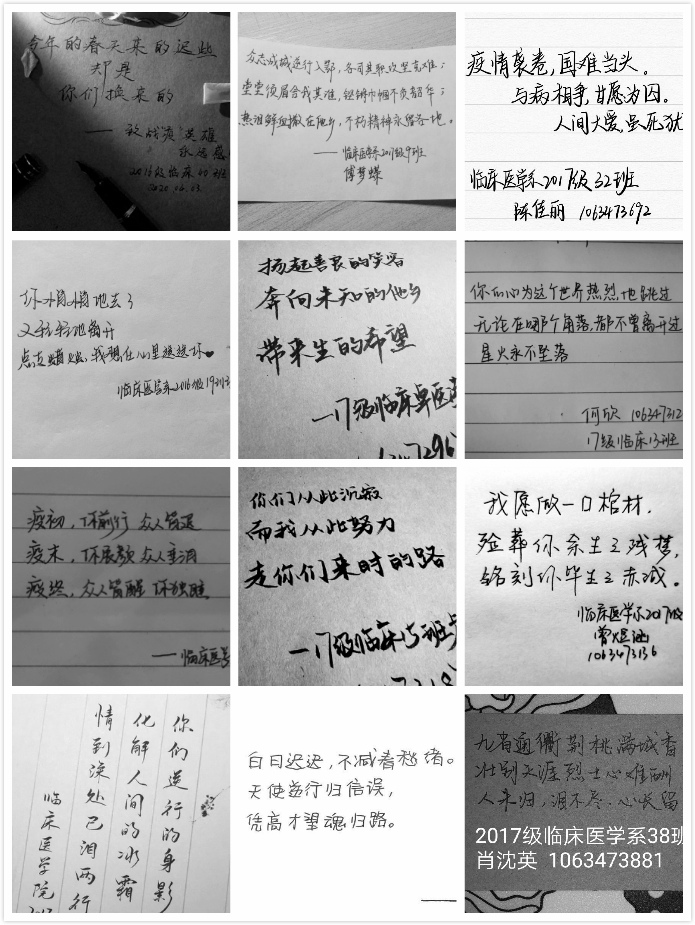 临床医学系党总支组织开展 “书写三行小诗,思慰战疫英魂”悼念活动