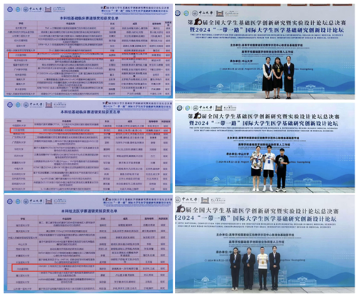 基础医学与法医学院在第十届全国大学生基础医学创新研究暨实验设计论坛总决赛中喜获佳绩