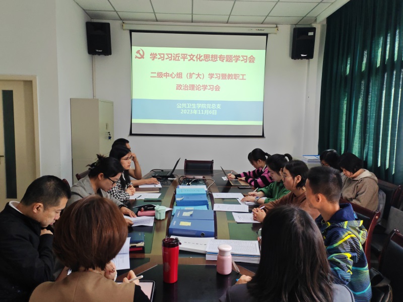 公共卫生学院二级中心组专题学习习近平文化思想