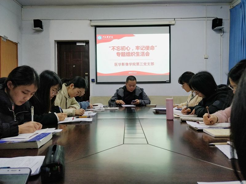 医学影像学院第三党支部召开组织生活会暨民主评议大会