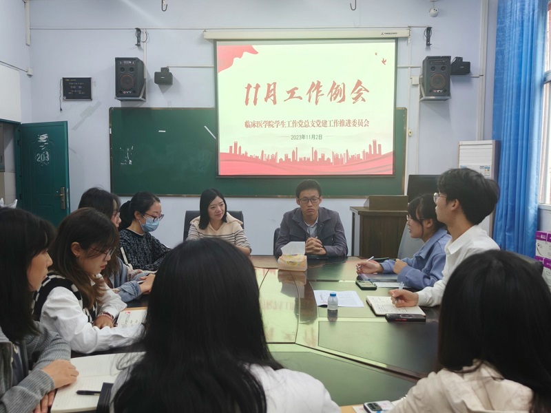 临床医学院学生工作党总支党建工作推进委员会召开工作例会
