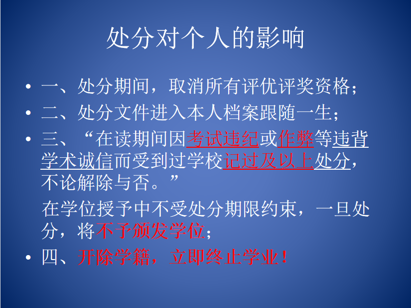 考试违纪警示
