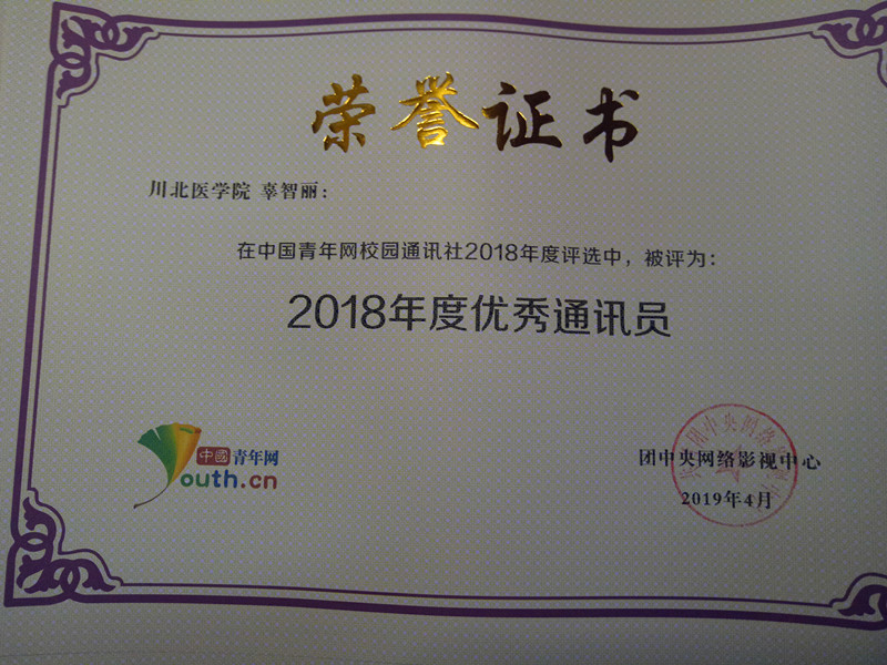 我校中青网校通社记者站在“中国青年网校园通讯社2018年度评选活动”中获佳绩
