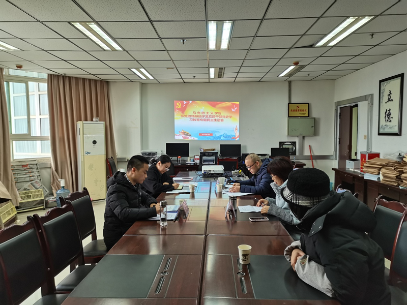 马克思主义学院召开处级领导班子及党员领导干部党史学习教育专题民主生活会
