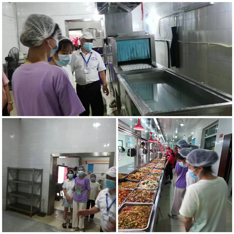 后勤管理处组织学生参观食堂后厨