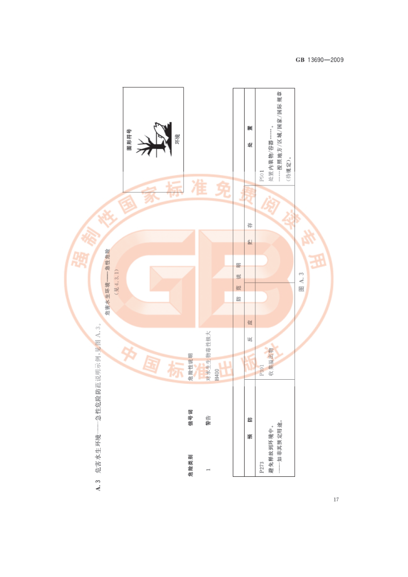 化学品分类和危险性公示 通则