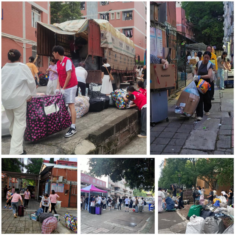 后勤管理处学生公寓管理中心助力实习生下点及毕业生返校工作