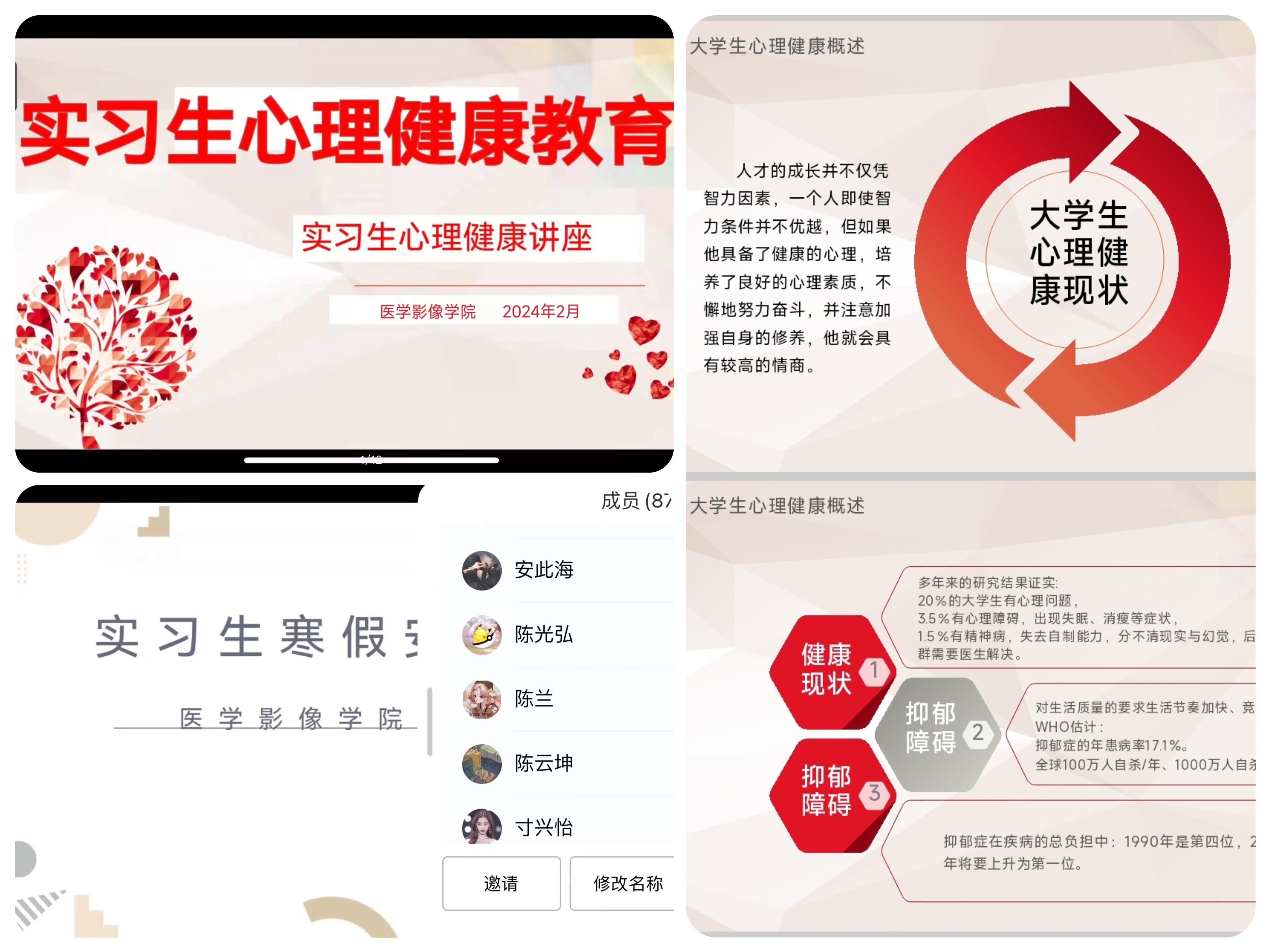 医学影像学院开展实习生心理健康专题教育讲座