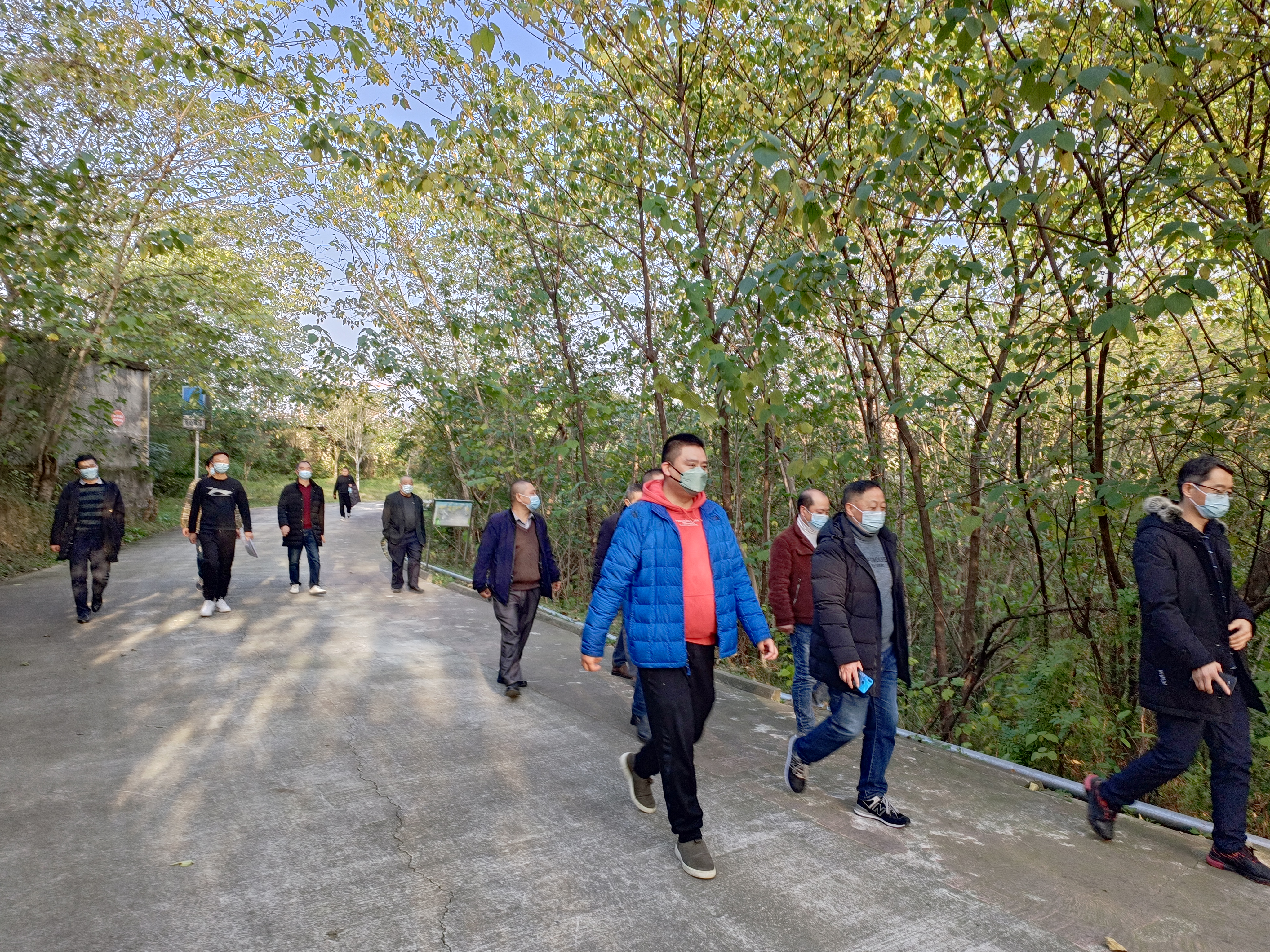 保障工会开展环松林山健步走活动