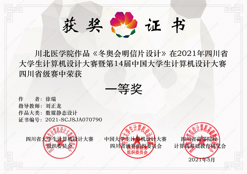 我校学子在2021年四川省大学生计算机设计大赛中喜获佳绩
