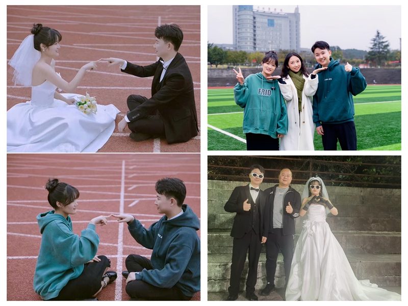 爱校荣校 毕业思源——我校校友牵手回母校拍摄婚纱照