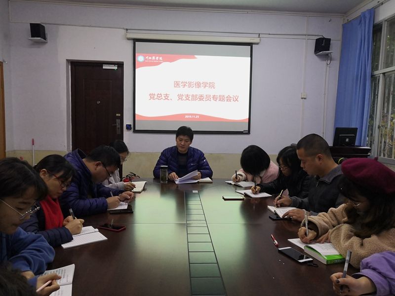 医学影像学院党总支召开党总支、党支部委员专题会议