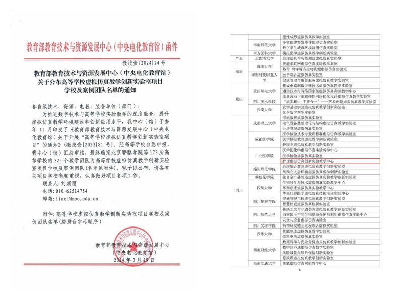 护理学院在虚拟仿真实验教学工作中喜获佳绩