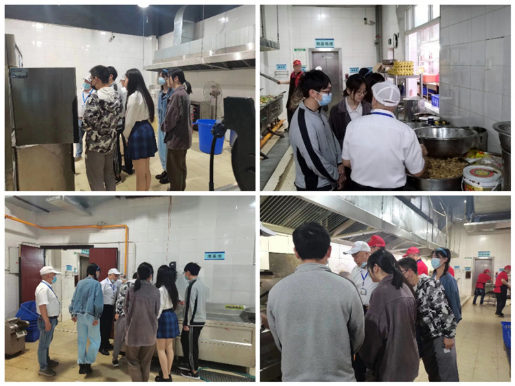 后勤管理处组织学生参观食堂后厨