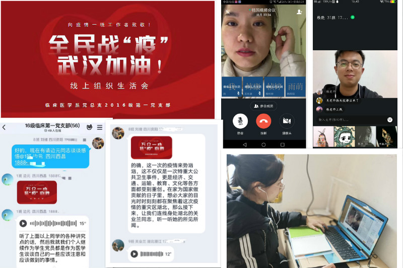 临床医学系党总支各支部开展线上组织生活