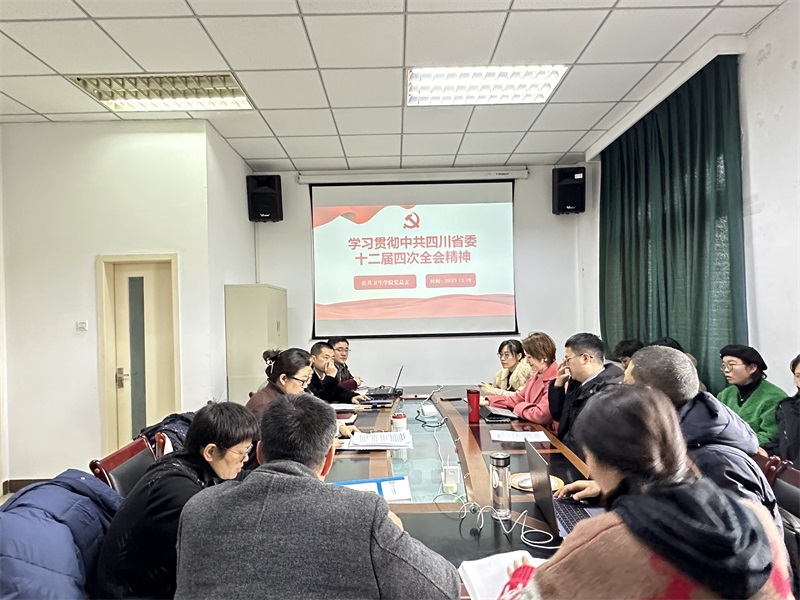 公共卫生学院二级中心组专题学习省委十二届四次全会精神
