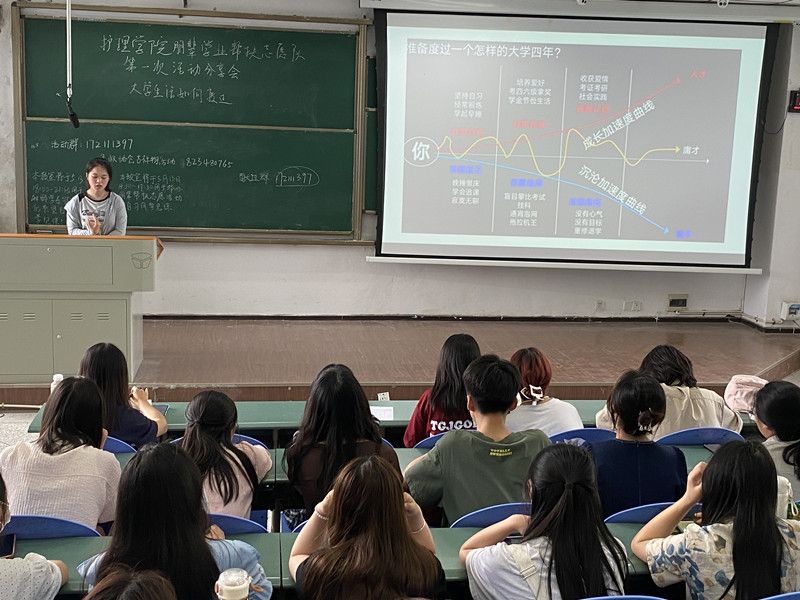 护理学院朋辈学业帮扶志愿服务队开展“大学生活如何度过”分享会