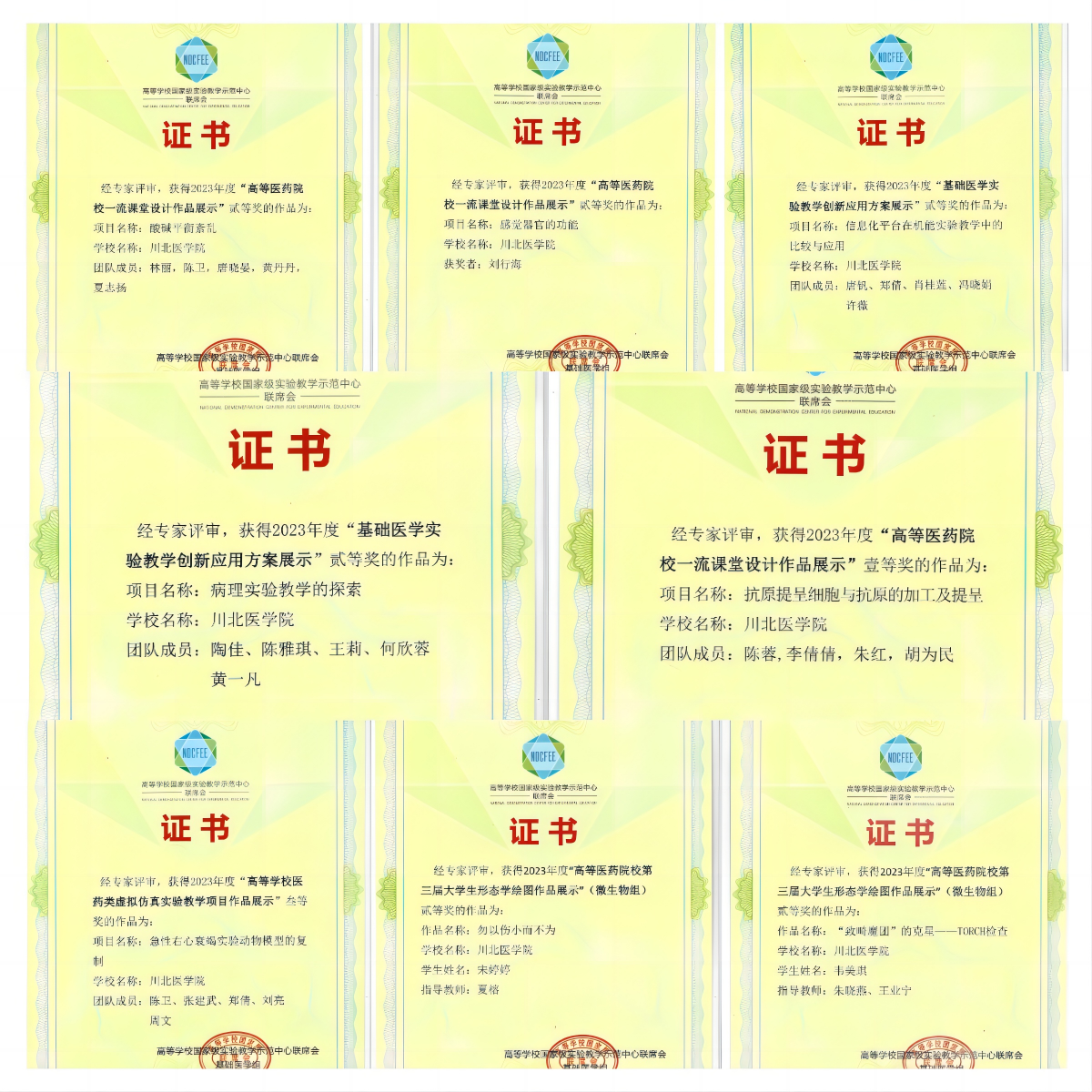 我校师生参加全国医学类实验教学竞赛喜获佳绩