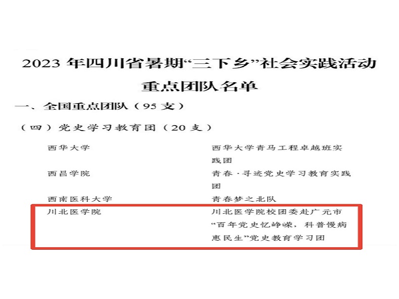 喜报!我校四支队伍获评2023年全国、全省暑期“三下乡”社会实践和志愿服务活动重点团队